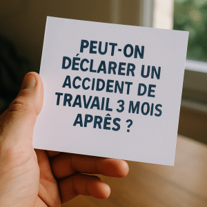 peut-on déclarer un accident de travail 3 mois après
