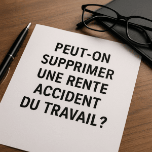 peut on supprimer une rente accident du travail