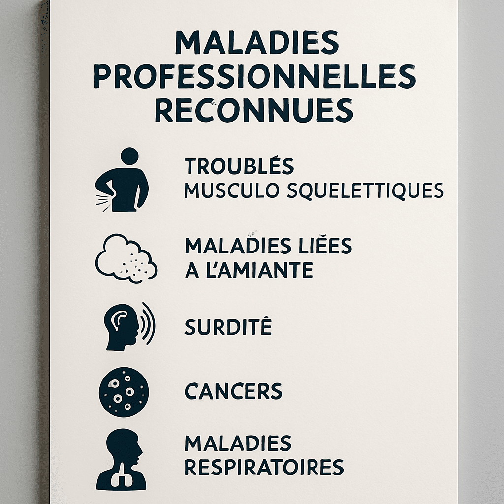 quelles sont les maladies professionnelles reconnues