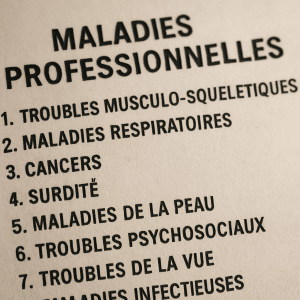 quels sont les maladies professionnelles